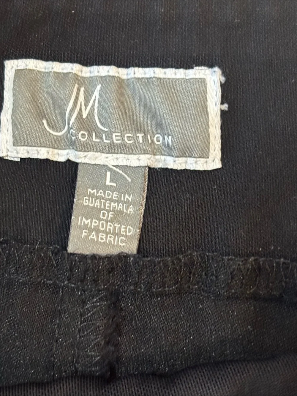 JM Collection Black Rivet-Waist Career A-Line Skirt - Size Large